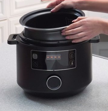 Moulinex Turbo Cuisine Electrical Pressure Cooker, 5L Bowl Capacity,  Automatic Keep Warm, LCD Panel Control, 1090W Power, 0.8m Cord Length,  Black